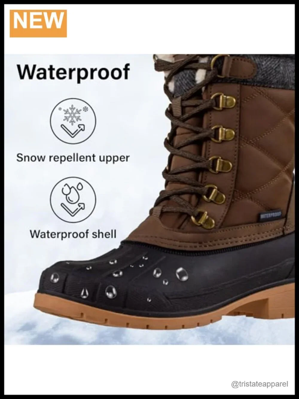 Women's Insulated Snow Boots Waterproof Fleece Lined Mid-Calf Winter